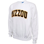 Mizzou Champion White Crew Neck Sweatshirt