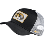 Mizzou Oval Tiger Head Nike® Black Adjustable Trucker Hat