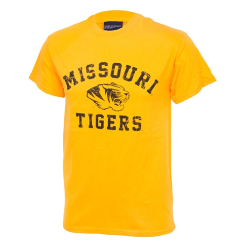 Missouri Tigers Gold Crew Neck T-Shirt