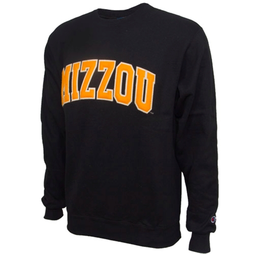 Mizzou Champion Black Crew Neck Sweatshirt