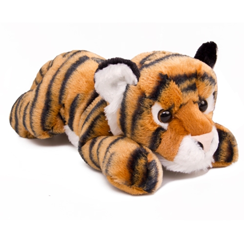 12" Lying Stuffed Tiger