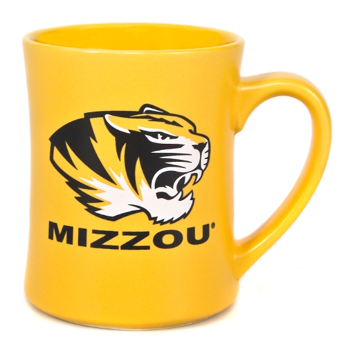 Mizzou Tiger Head Gold Matte Diner Mug