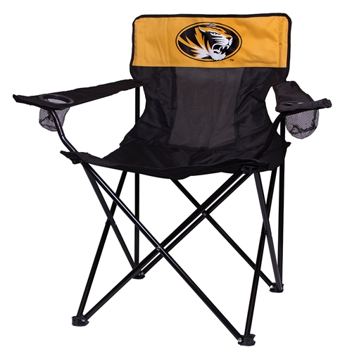 Mizzou Tiger Head Black & Gold Tailgate Chair