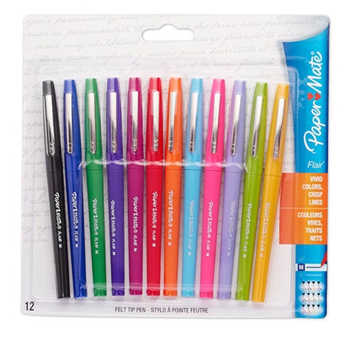 Paper Mate Medium Felt Tip Pens 10-Pack