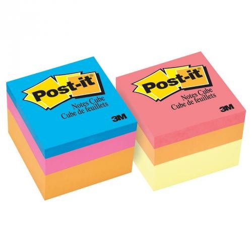 Post-it 2x2 Assorted Colors Notes Cube