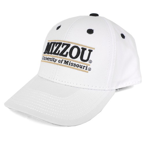 Mizzou  Oval Tiger Head  White Adjustable Hat