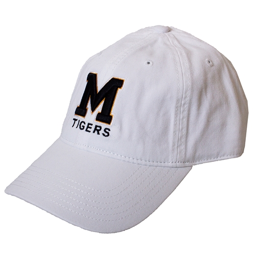 Mizzou White Adjustable Hat