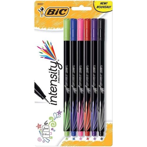 BIC Intensity Fineliner Marker Pen 6-Pack