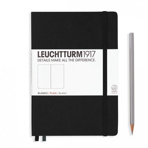 Leuchtturm1917 Medium Black Plain Notebook