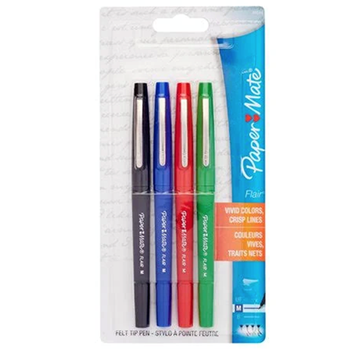 Paper Mate Flair Felt-Tip Pens 4-Pack