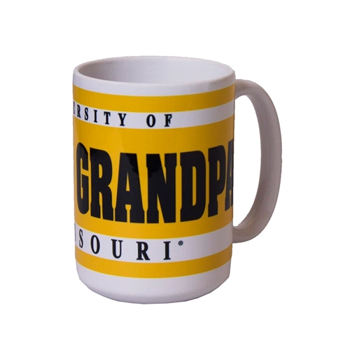 University of Missouri Grandpa Oval Tiger Head Black and Gold Mug