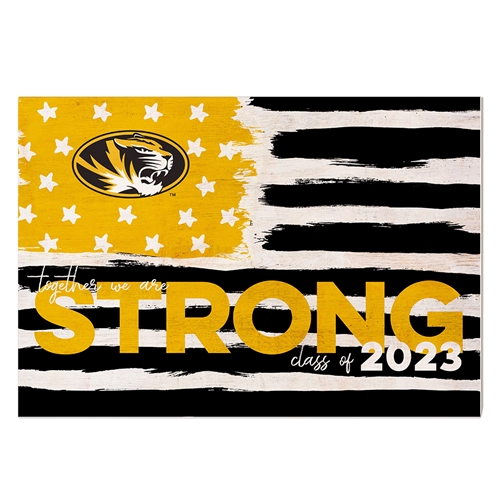 Mizzou Flag Together We Are Strong - Class of 2023 Wall Sign