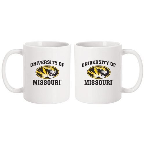11oz White University of Missouri Classic Mug Oval Tiger Head
