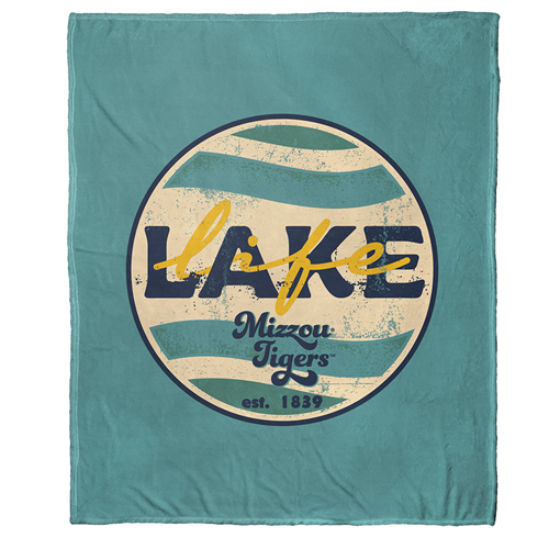 Light Green Mizzou Tigers Lake Life Silk Touch Throw Blanket