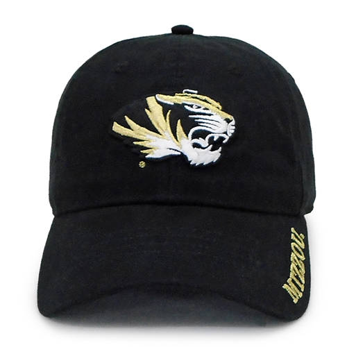 Black Tiger Head Mizzou Metallic Embroidery Hat