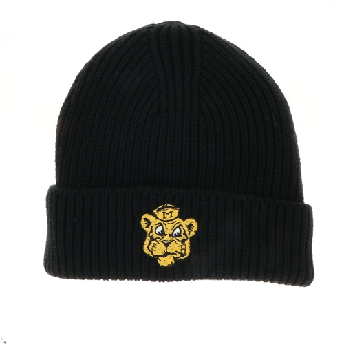 Rib Knit Tigerhead Logo Beanie Cuffed