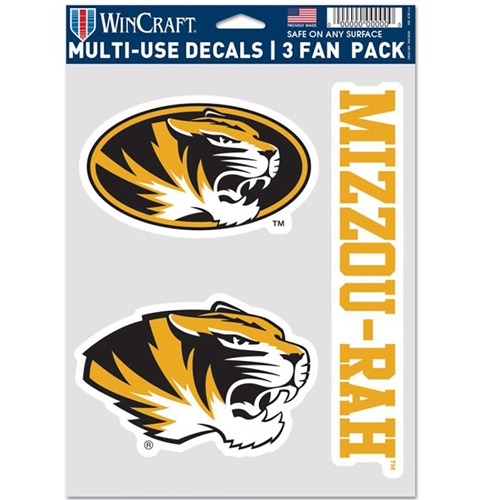 Mizzou 3 Pack Decal Stickers