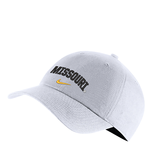 White Nike® Arched Missouri Cap