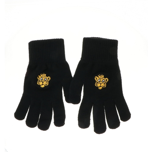Black Mizzou Gloves Magic Vault Tiger Beanie Foam Embroidery