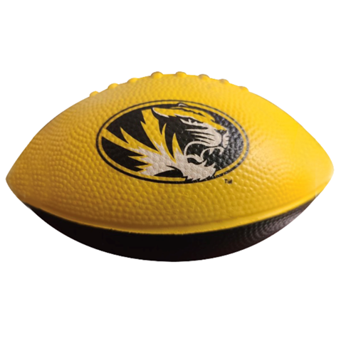 Mizzou Oval Tiger Head Black and Gold Mini Foam Football
