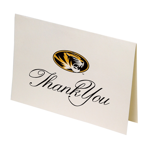 Oval Tigerhead Large Thank You Notecard 10 Pack