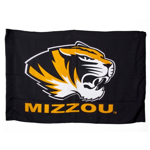 Mizzou Black Tiger Head Flag