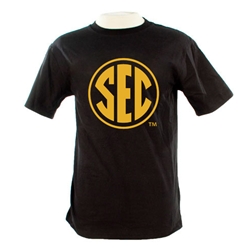 Mizzou SEC Black Crew Neck T-Shirt
