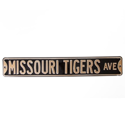 Missouri Tigers Ave Street Sign