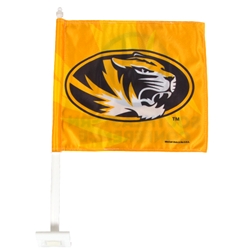 Mizzou Oval Tiger Head SEC Gold Window Flag