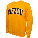 Mizzou Champion Gold Crew Neck Sweatshirt