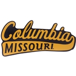 Columbia Missouri Black & Gold Sticker