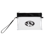 Mizzou Game Day Clear Oval Tiger Head Wristlet