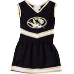 Mizzou Oval Tiger Head Black Toddler Cheerleader Dress