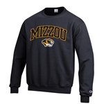 Mizzou Tiger Head Champion Black Sweatshirt