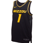 Mizzou #1 Nike® Black and Gold Basketball Jersey