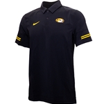 Mizzou Nike® 2020 Coaches Flex Oval Tiger Head Black Polo