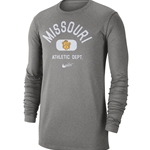 Mizzou Nike® Beanie Tiger Missouri Athletic Dept. Grey Crew Neck Shirt