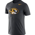 Mizzou Nike® Oval Tiger Head Heather Charcoal T-Shirt