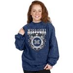 Missouri M Laurels Navy Blue Oversized Sweatshirt