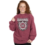 Missouri M Laurels Maroon Oversized Sweatshirt