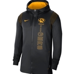 Black and Yellow Full Zip Nike® Sweatshirt with Hood Oval Tigerhead Left Chest