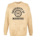 Yellow Sweatshirt University of Missouri Official Seal Full Chest