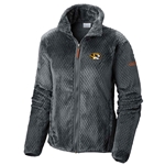 Black Columbia® Full-Zip Sherpa Jacket Oval Tigerhead Left Chest