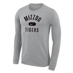 Grey Nike® Mizzou Tigers Long Sleeve Tee