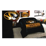 Black and Gold University of Missouri Twin Bedding Set