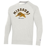 TAM Off-White Champion® Missouri Leaping Tiger Sweatshirt Front Pocket