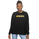 Black Juniors 2 Color Missouri Oversized Sweatshirt