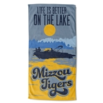30x60 Sunset Blue Mizzou Tigers Boat Time Lake Life Beach Towel