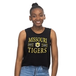 Black Missouri Tigers Muscle Tank with Tigerhead