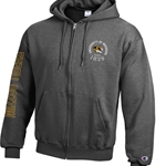 Full Zip Hooded Sweatshirt Powerblend Left Chest University of Missouri Est 1839 Right Arm Missouri Tigers